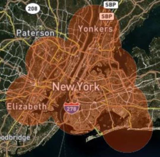 New York Wireless Internet Service coverage map